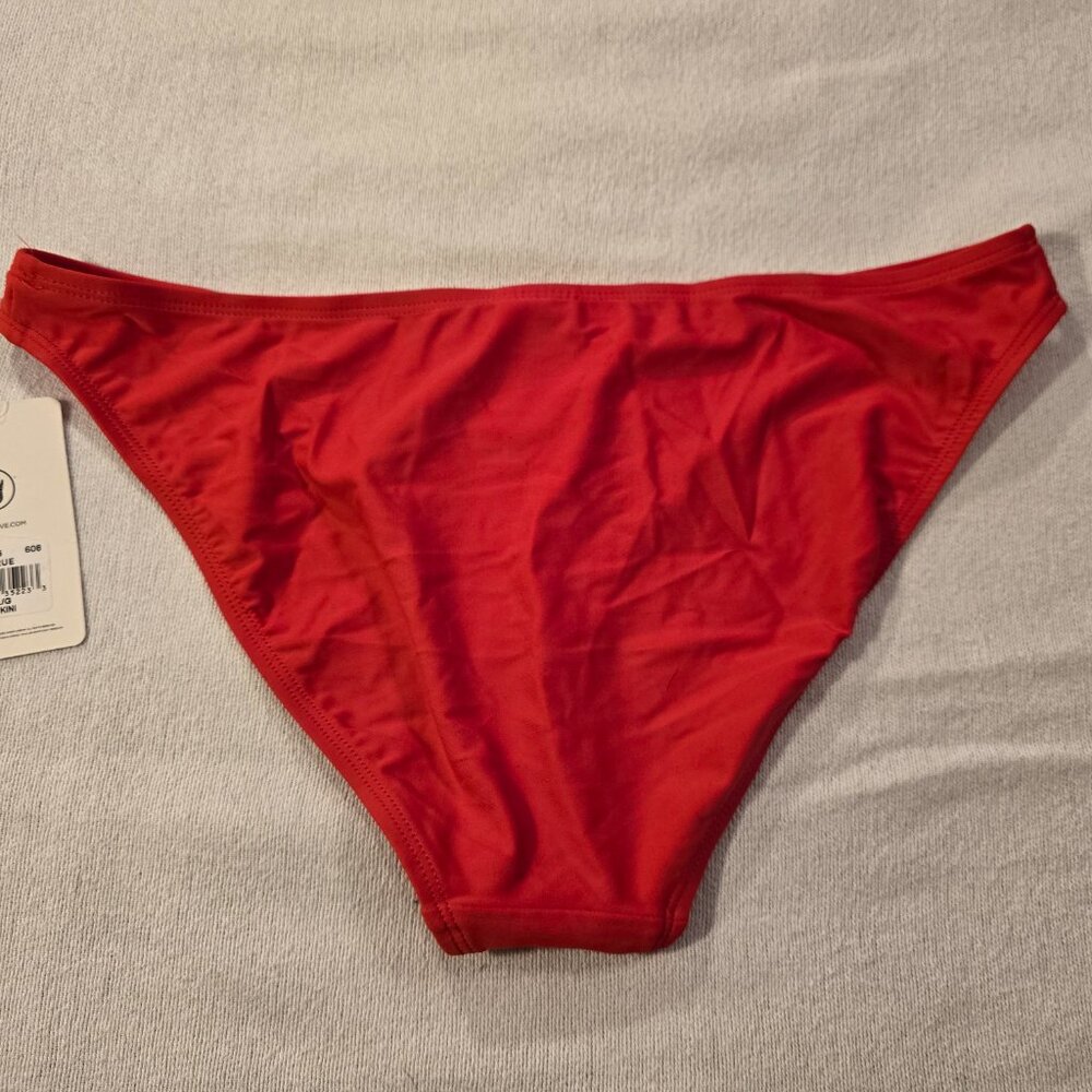 Body Glove Large L Bikini Bottom Smoothie Basic Solid Fuller Womens True Red NEW - Picture 7 of 11